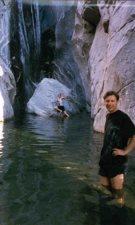 David finds some cool rocks. David finds some cool rocks.