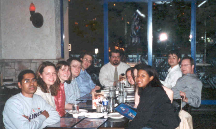 The Gang eats dinner. The Gang eats dinner.